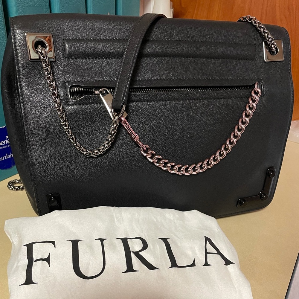 Furla Diana leather bag chain bag